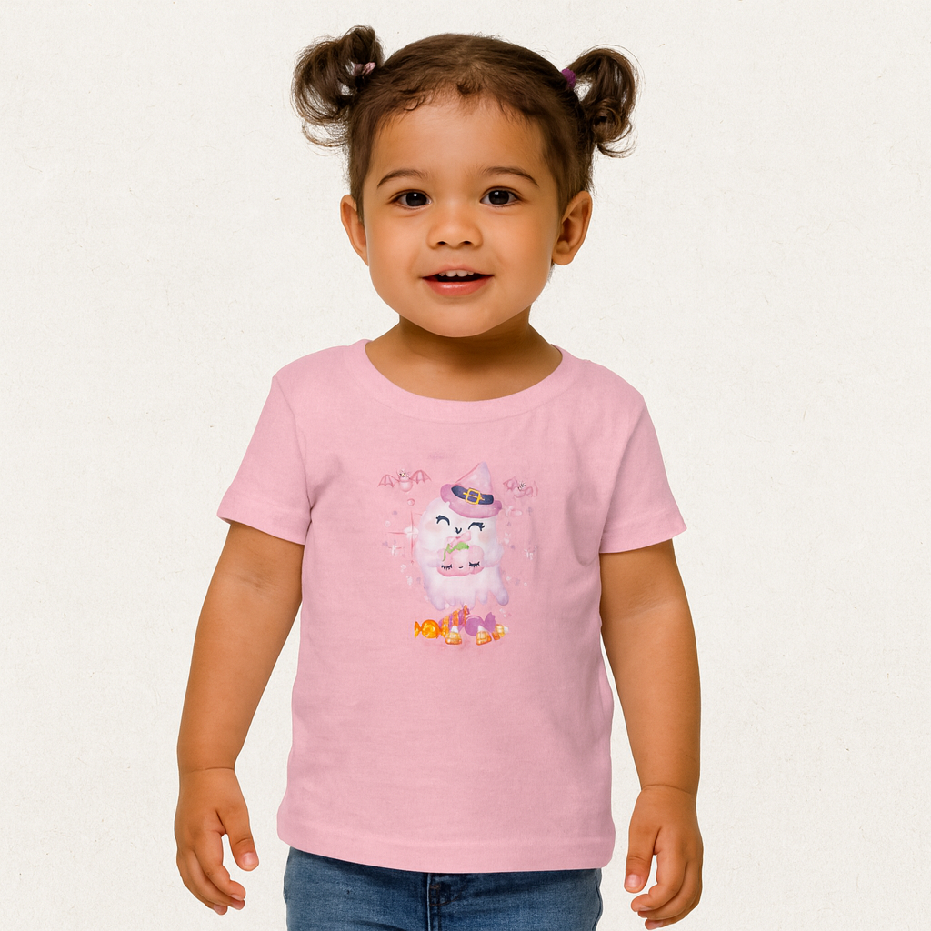 Halloween Ghost Youth T-Shirt – Cute Spooky Season Shirt for Kids