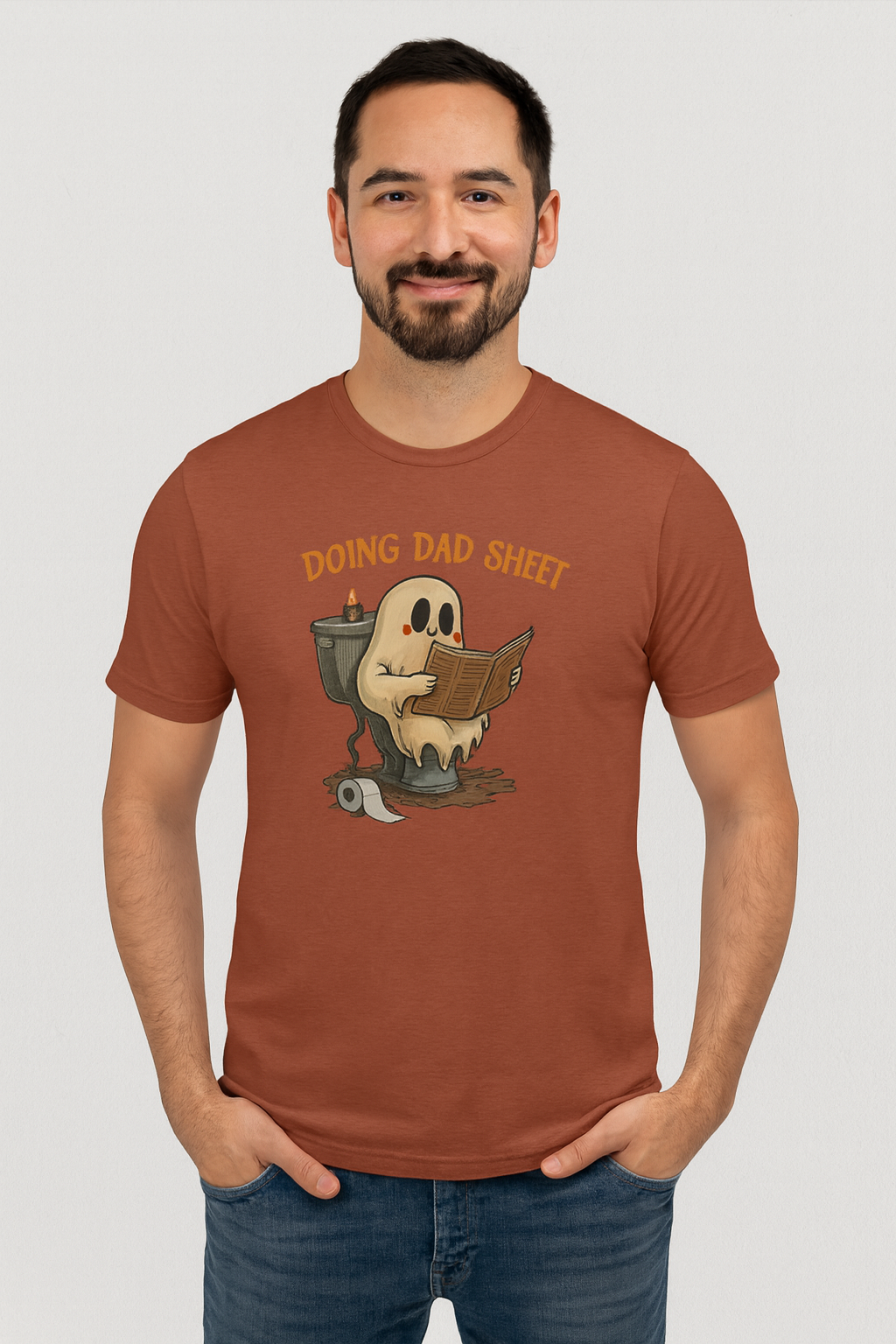 Spooky Dad Shirt – Funny Skeleton Dad Halloween T-Shirt for Men