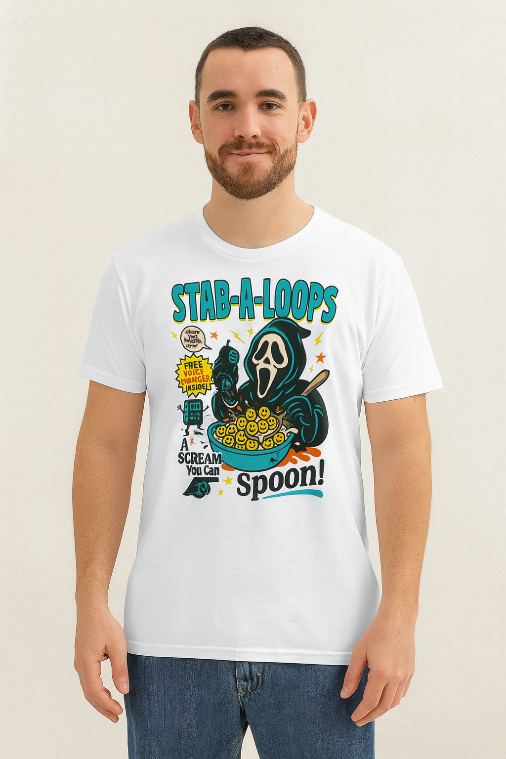 Stab-A-Loops T-Shirt – Funny Horror Cereal Killer Edition Halloween Shirt