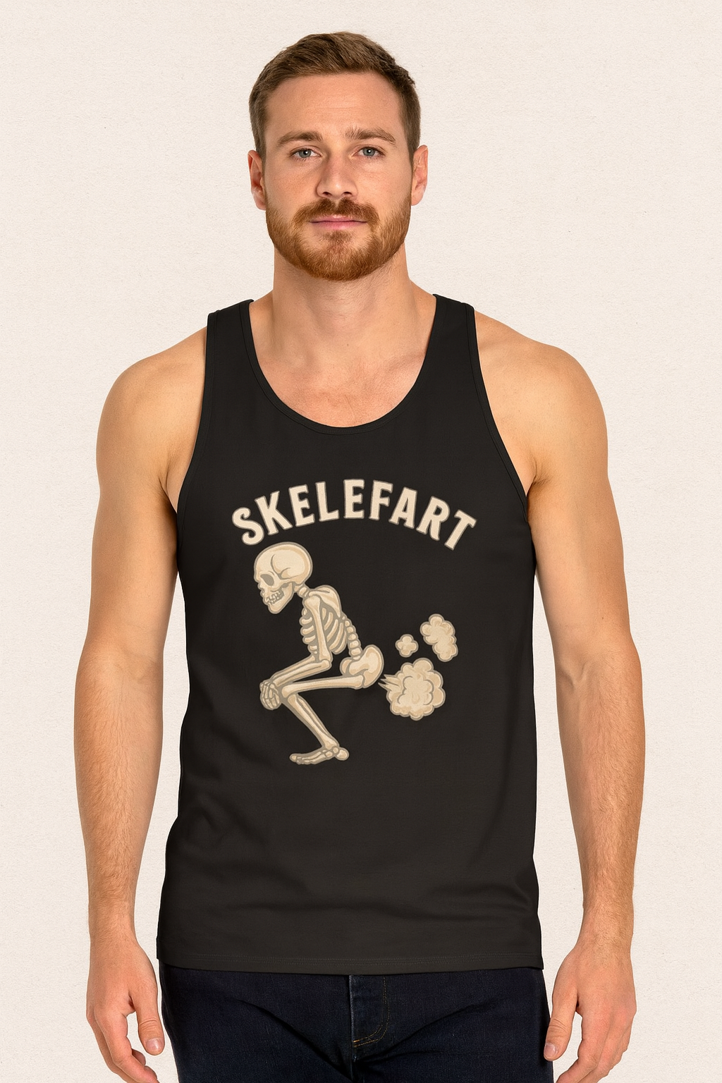 Skelefart Funny Skeleton Halloween Tank Top – Hilarious Spooky Sleeveless Shirt